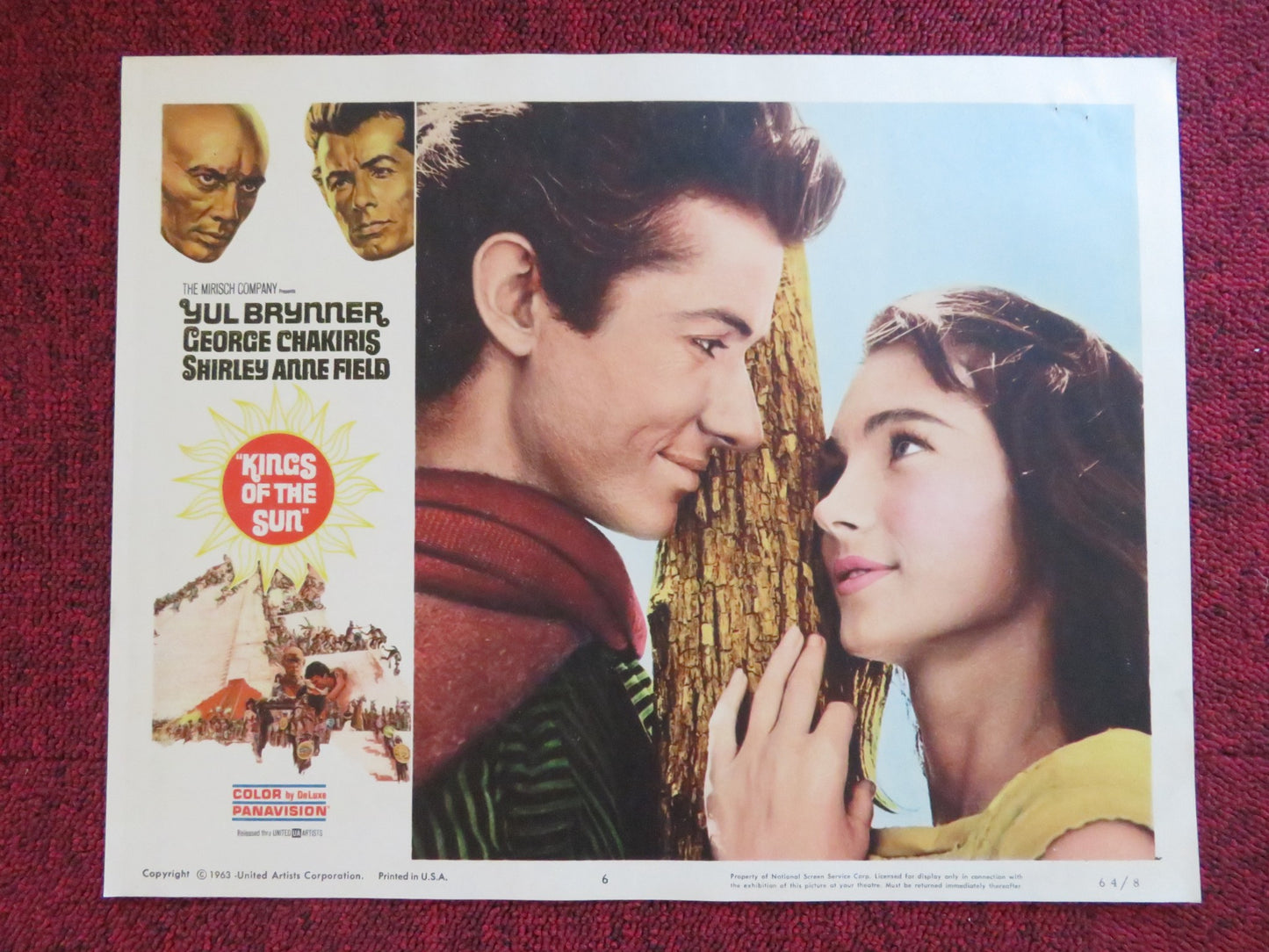 KINGS OF THE SUN US LOBBY CARD FULL SET YUL BRYNNER GEORGE CHAKIRIS 1963