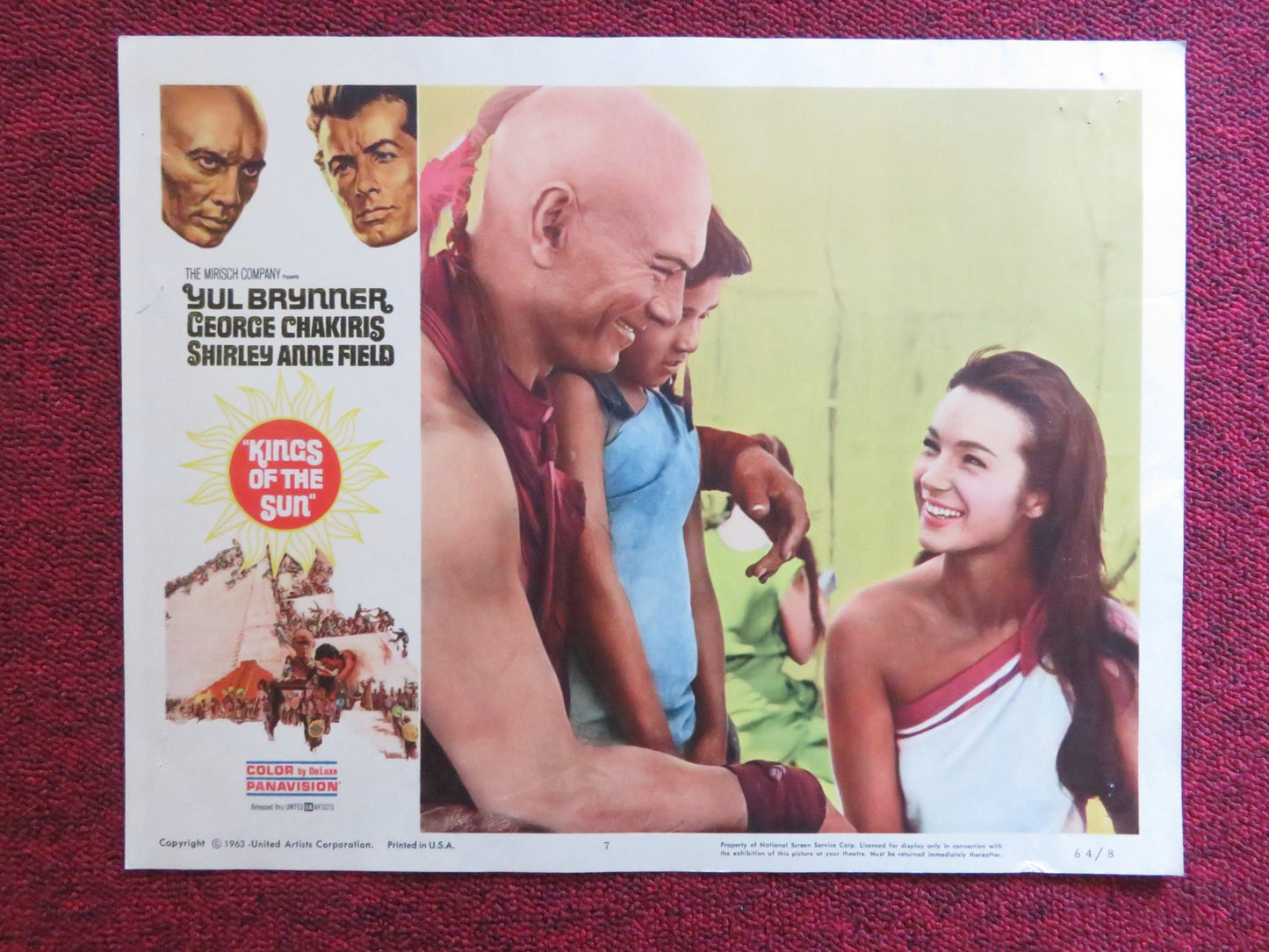 KINGS OF THE SUN US LOBBY CARD FULL SET YUL BRYNNER GEORGE CHAKIRIS 1963