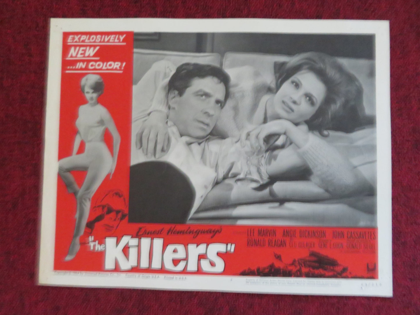 THE KILLERS US LOBBY CARD FULL SET LEE MARVIN ANGIE DICKINSON RONALD REAGAN 1964