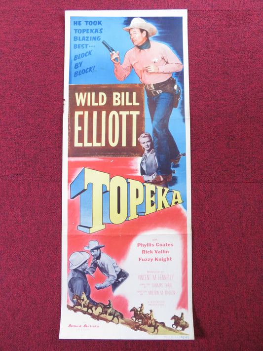 TOPEKA US INSERT (14"x 36") POSTER BILL ELLIOT PHYLLIS COATES 1953