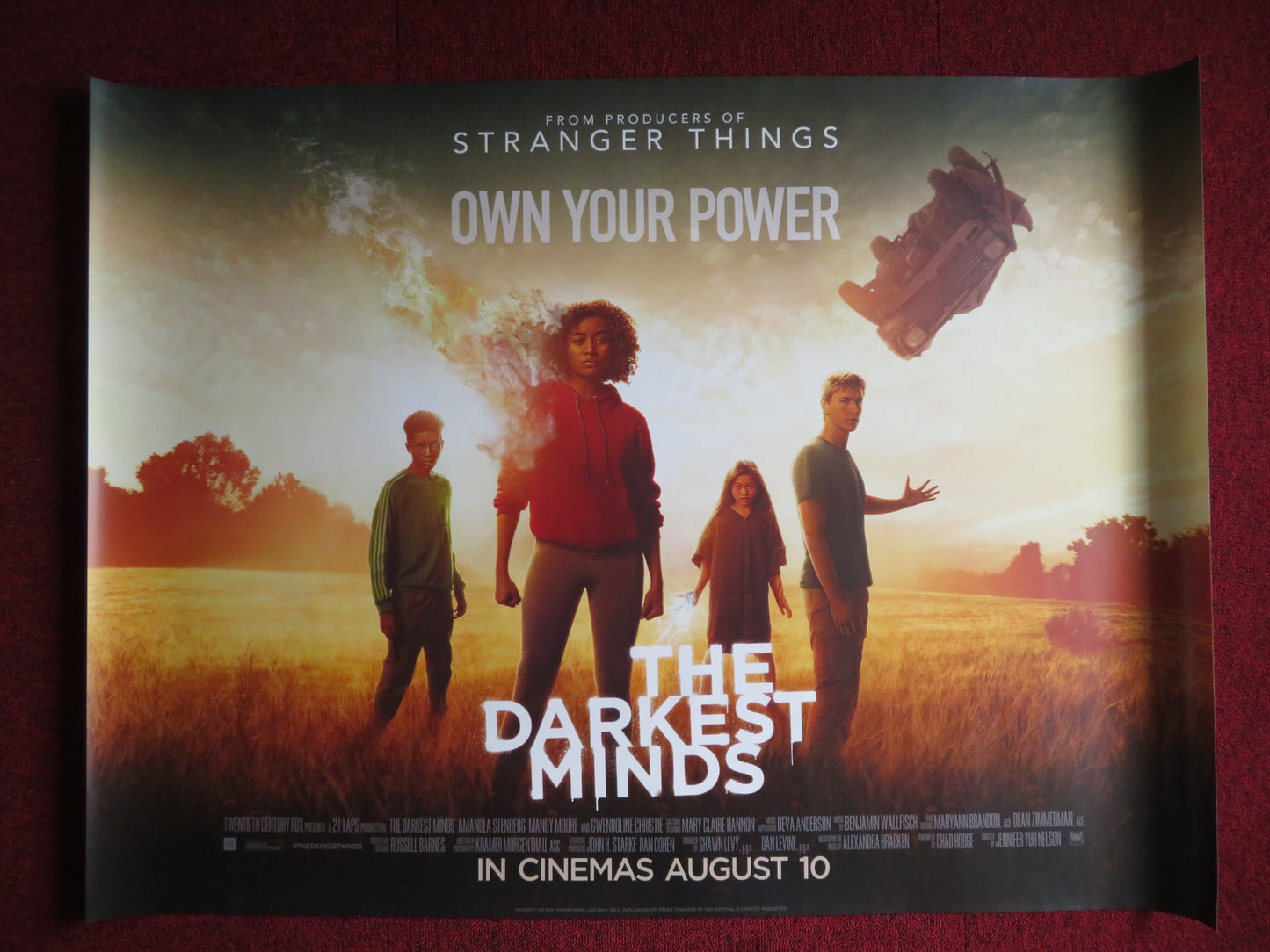 THE DARKEST MINDS UK QUAD (30"x 40") ROLLED POSTER MANDY MOORE A. STENBERG 2018