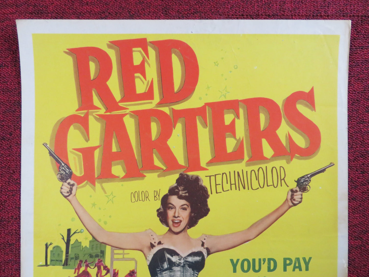 RED GARTERS US INSERT (14"x 36") POSTER ROSEMARY CLOONEY JACK CARSON 1954