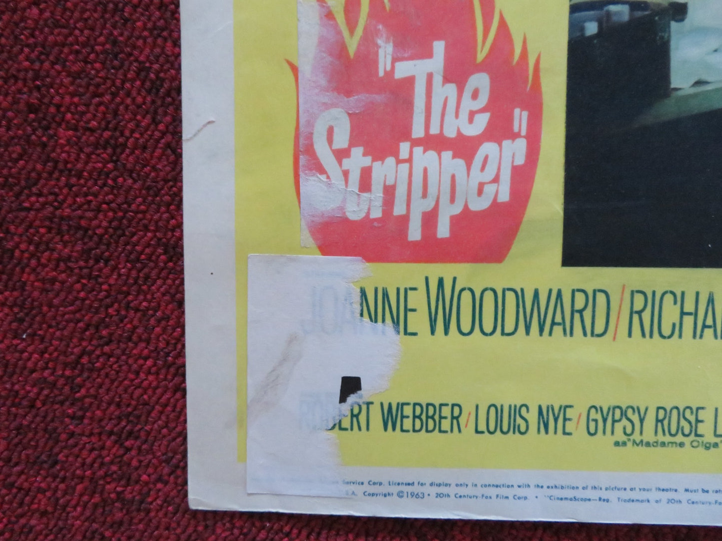 THE STRIPPER US LOBBY CARD FULL SET JOANNE WOODWARD RICHARD BEYMER 1963