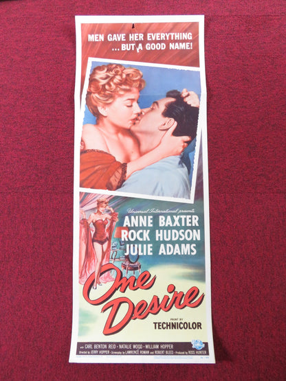 ONE DESIRE US INSERT (14"x 36") POSTER ANNE BAXTER ROCK HUDSON 1955