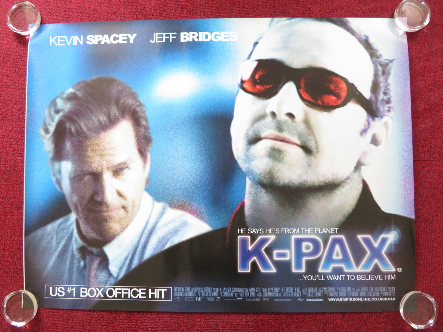 K-PAX UK QUAD (30"x 40") ROLLED POSTER KEVIN SPACEY JEFF BRIDGES 2001