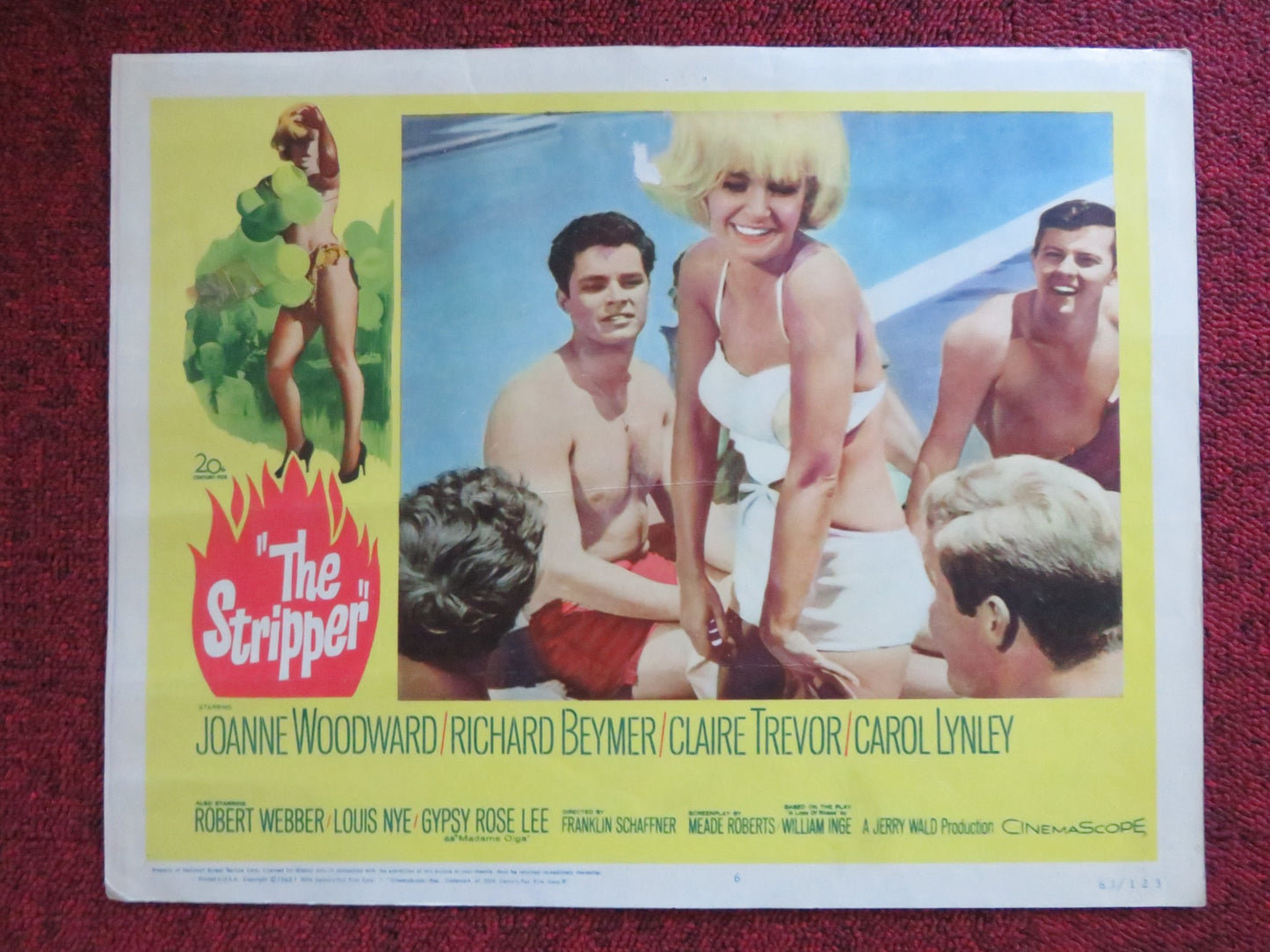 THE STRIPPER US LOBBY CARD FULL SET JOANNE WOODWARD RICHARD BEYMER 1963