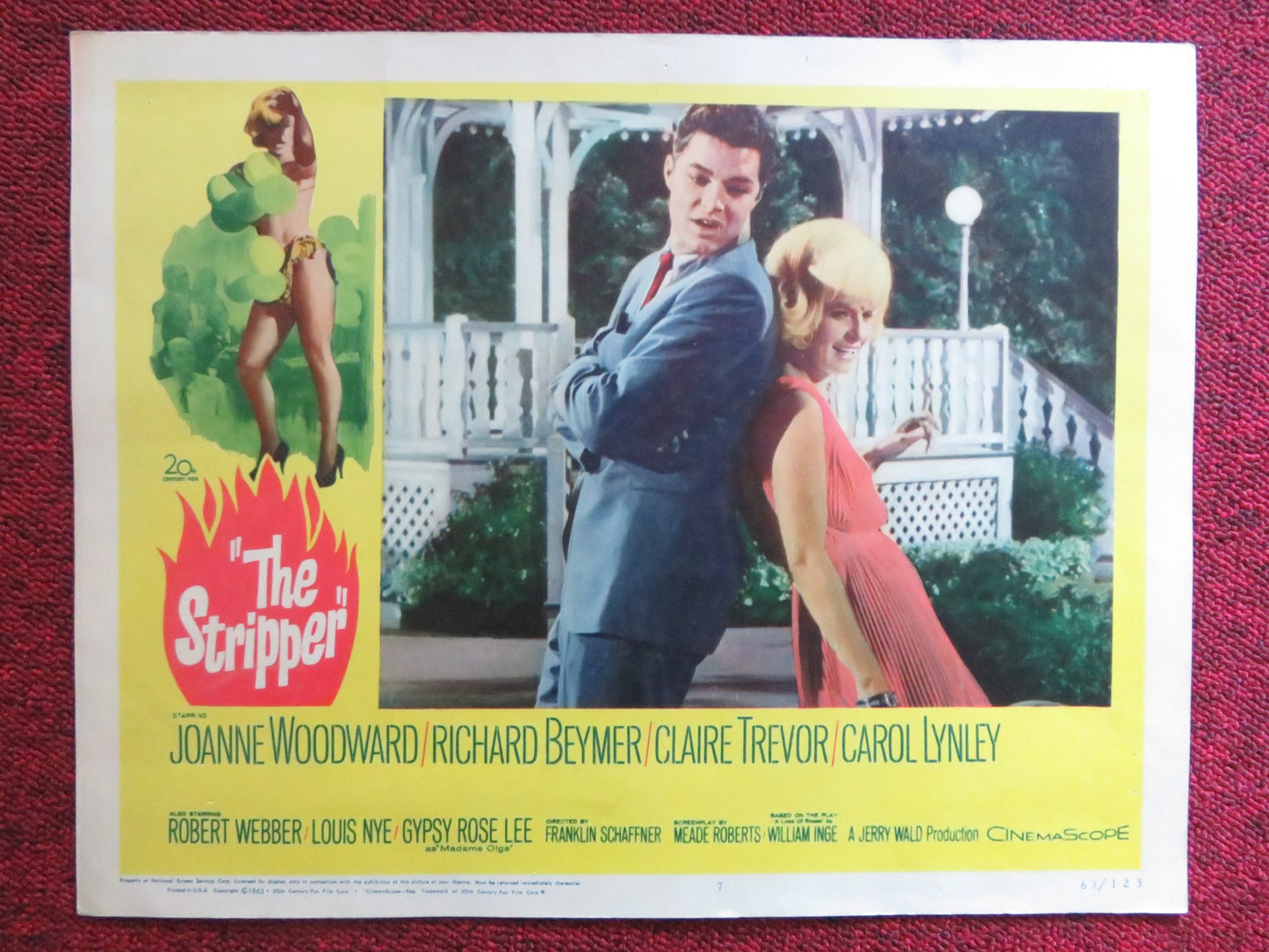 THE STRIPPER US LOBBY CARD FULL SET JOANNE WOODWARD RICHARD BEYMER 1963