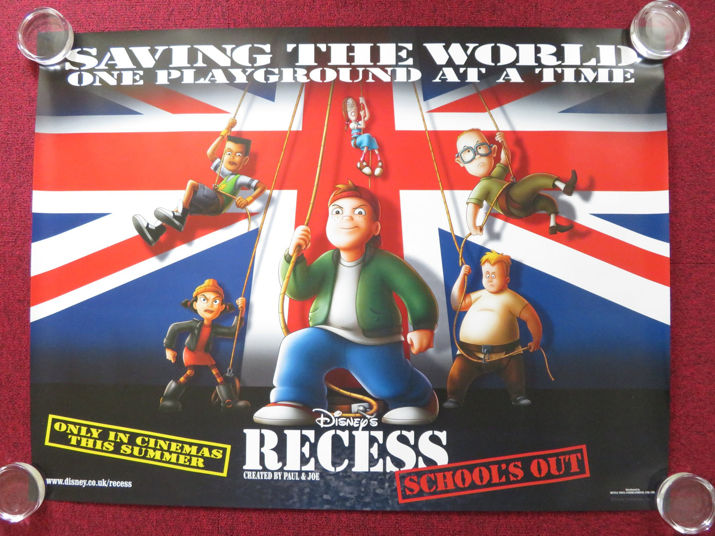 RECESS: SCHOOL'S OUT UK QUAD (30"x 40") ROLLED POSTER DISNEY JASON DAVIS 2001