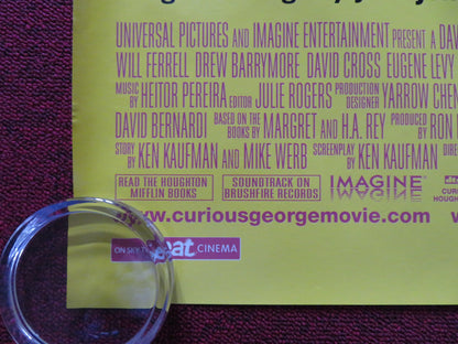 CURIOUS GEORGE UK QUAD ROLLED POSTER FRANK WELKER WILL FERRELL 2006