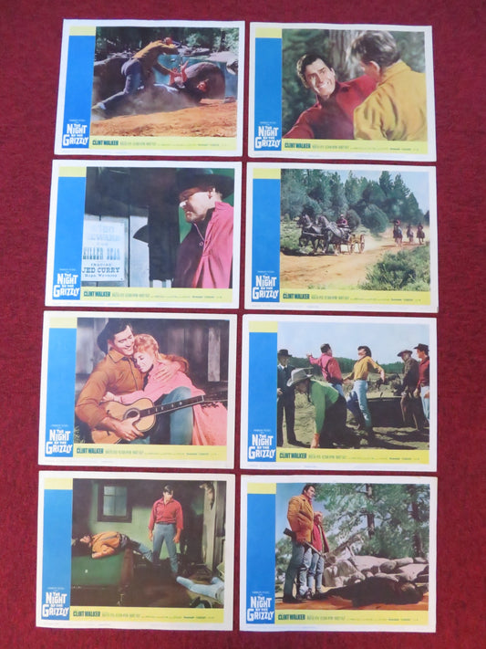 THE NIGHT OF THE GRIZZLY US LOBBY CARD FULL SET CLINT WALKER MARTHA HYER 1966