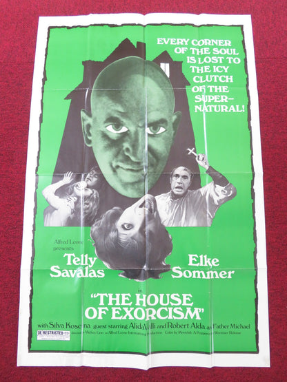 THE HOUSE OF EXORCISM FOLDED US ONE SHEET POSTER TELLY SAVALAS ELKE SOMMER 1975