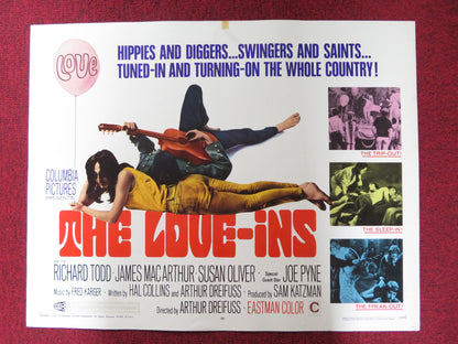 THE LOVE-INS US HALF SHEET (22"x 28") POSTER RICHARD TODD JAMES MACARTHUR 1967