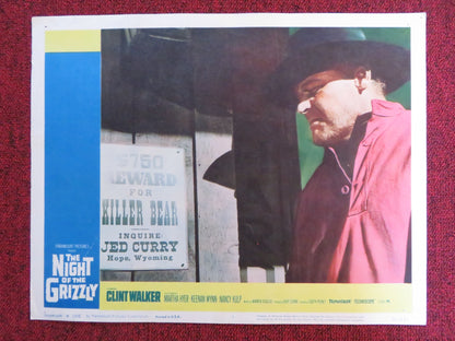 THE NIGHT OF THE GRIZZLY US LOBBY CARD FULL SET CLINT WALKER MARTHA HYER 1966