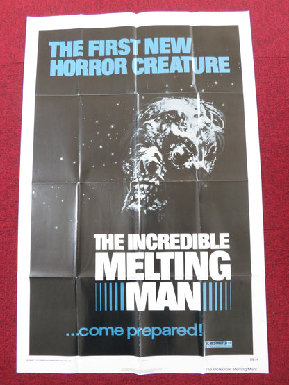 THE INCREDIBLE MELTING MAN FOLDED US ONE SHEET POSTER ALEX REBAR 1977