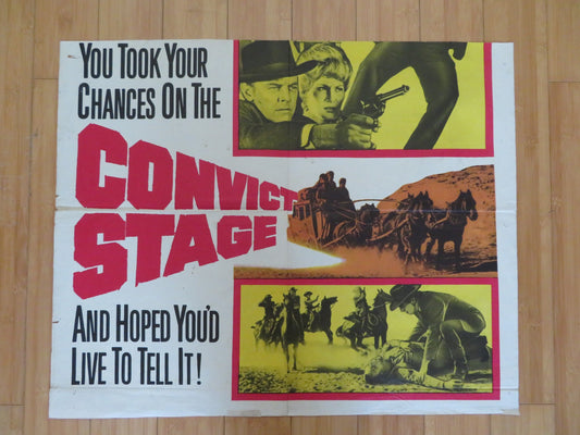 CONVICT STAGE FOLDED US ONE SHEET POSTER HARRY LAUTER DONALD BARRY 1965