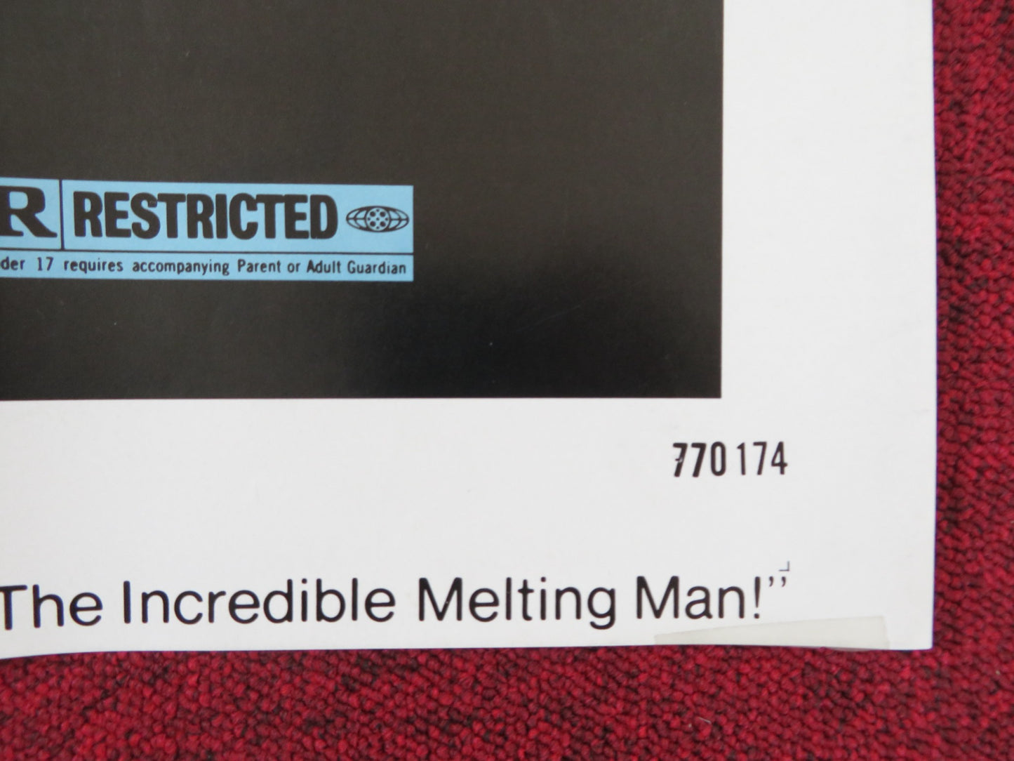 THE INCREDIBLE MELTING MAN FOLDED US ONE SHEET POSTER ALEX REBAR 1977