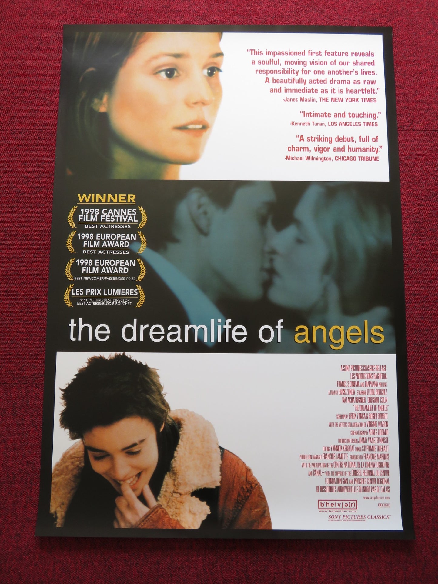 THE DREAMLIFE OF ANGELS US ONE SHEET ROLLED POSTER ELODIE BOUCHEZ G. COLIN 1998