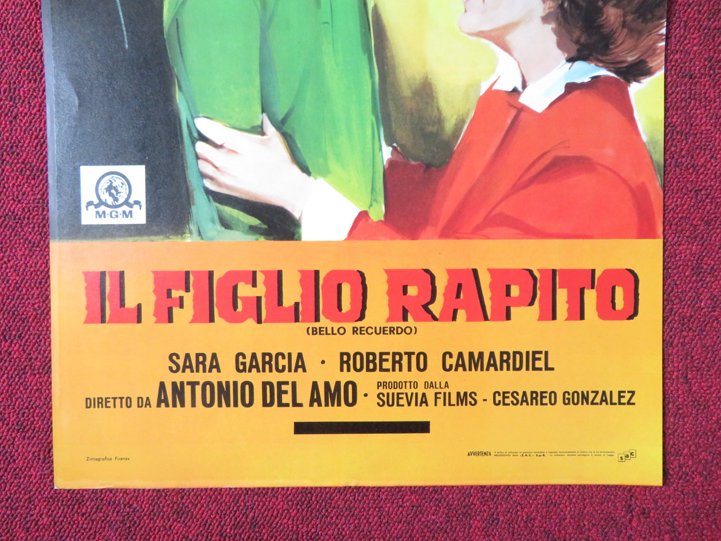 BELLO RECUERDO ITALIAN LOCANDINA POSTER JOSELITO LIBERTAD LAMARQUE 1961