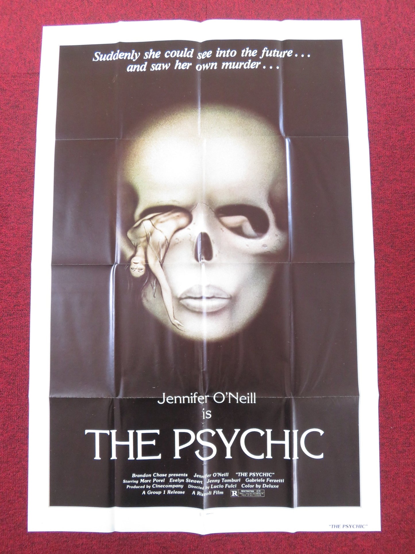 THE PSYCHIC FOLDED US ONE SHEET POSTER LUCIO FULCI  JENNIFER O'NEILL 1977