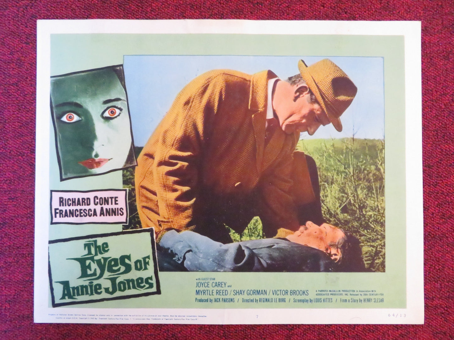 THE EYES OF ANNIE JONES US LOBBY CARD FULL SET R.CONTE FRANCESCA ANNIS 1963