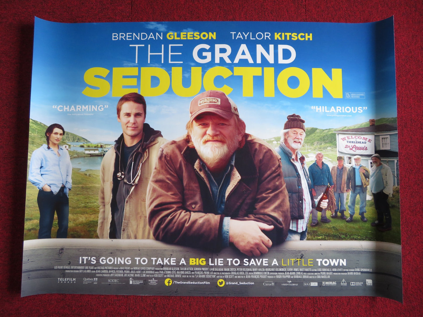 THE GRAND SEDUCTION UK QUAD (30"x 40") ROLLED POSTER BRENDAN GLEESON 2013