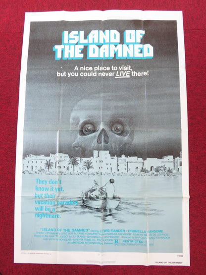 ISLAND OF THE DAMNED FOLDED US ONE SHEET POSTER LEWIS FIANDER P. RANSOME 1978