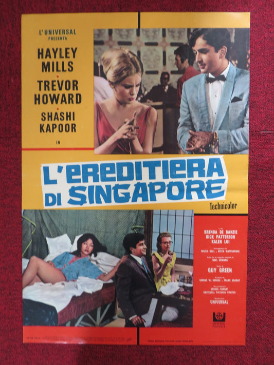 L'EREDITIERA DI SINAPORE ITALIAN FOTOBUSTA POSTER HAYLEY MILLS B. DE BANZIE 1967