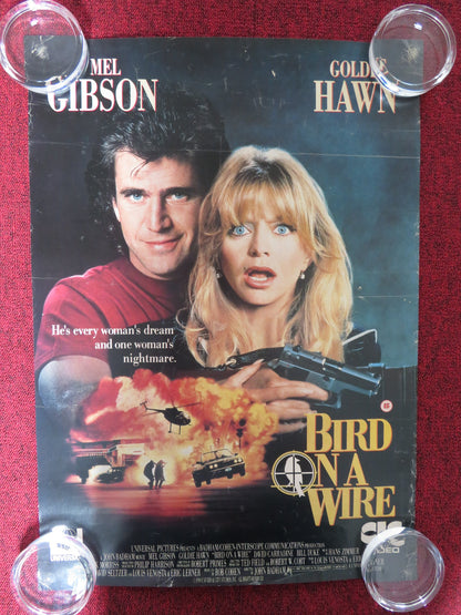 BIRD ON A WIRE VHS VIDEO POSTER MEL GIBSON GOLDIE HAWN 1990