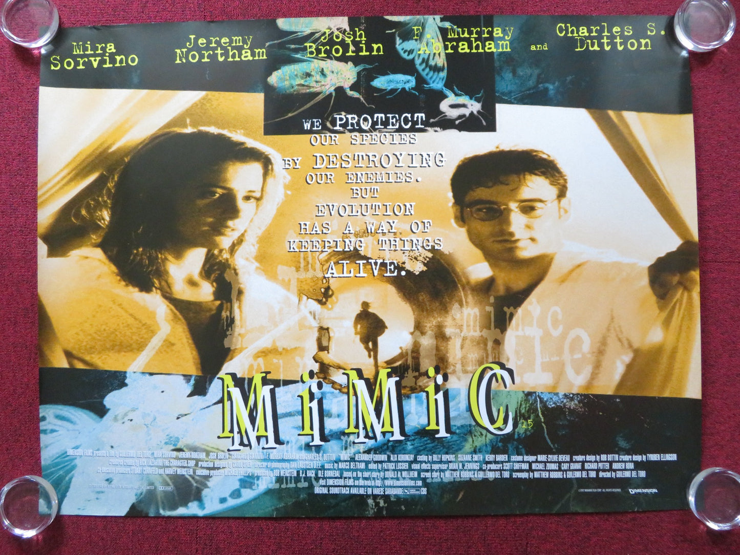 MIMIC UK QUAD (30"x 40") ROLLED POSTER JEREMY NORTHAM MIRA SORVINO 1997