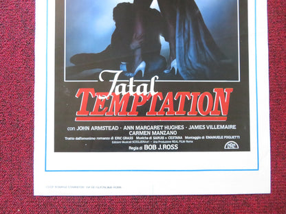 FATAL TEMPTATION ITALIAN LOCANDINA POSTER ANN MARGARET HUGHES 1988