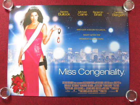 MISS CONGENIALITY UK QUAD (30"x 40") ROLLED POSTER SANDRA BULLOCK 2000