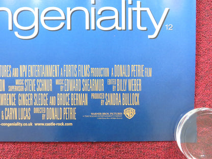 MISS CONGENIALITY UK QUAD (30"x 40") ROLLED POSTER SANDRA BULLOCK 2000