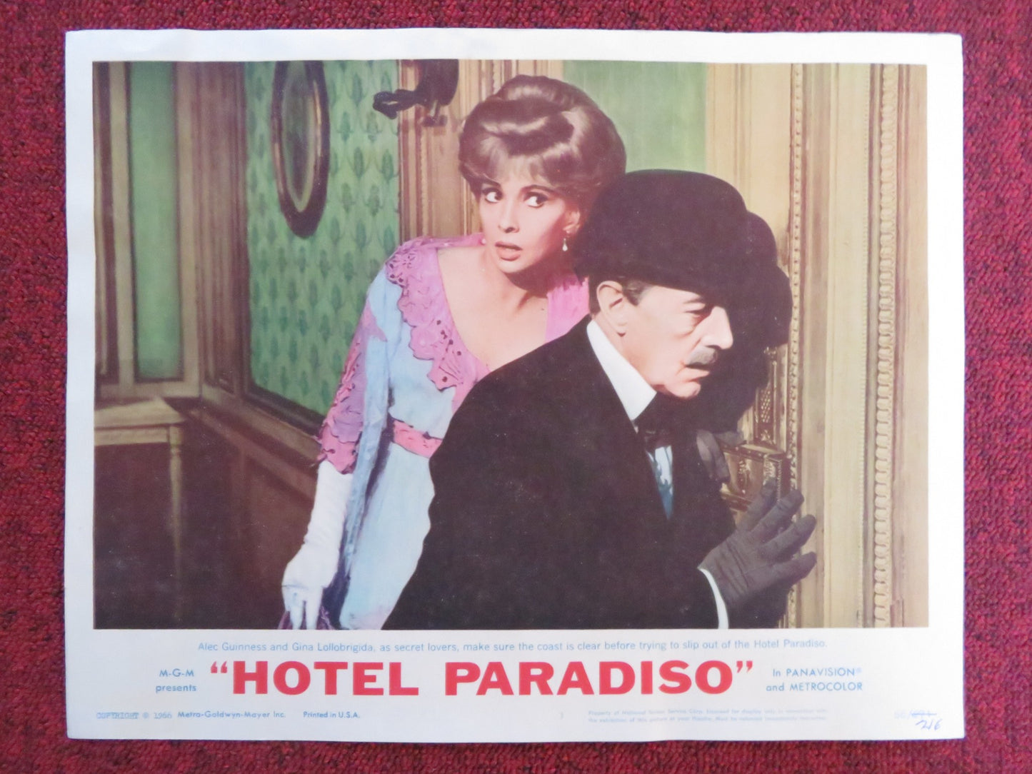 HOTEL PARADISO US LOBBY CARD FULL SET GINA LOLLOBRIGIDA ROBERT MORLEY 1966