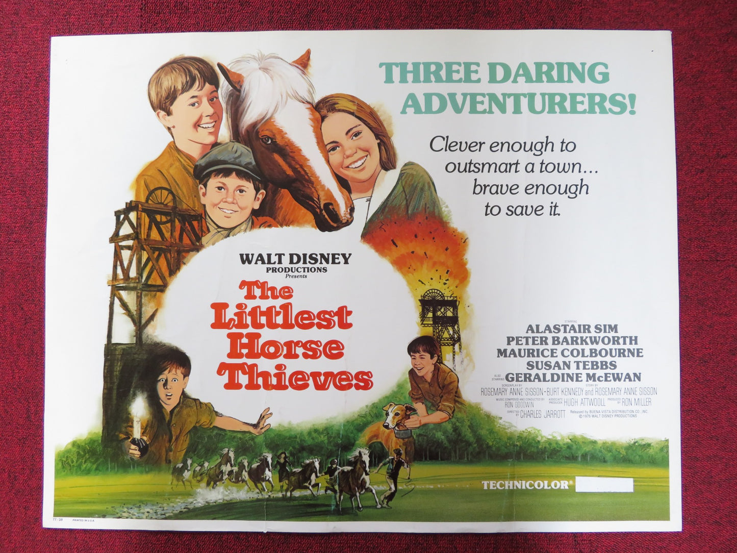 THE LITTLEST HORSE THIEVES US HALF SHEET (22"x 28") POSTER ALASTAIR SIM 1976