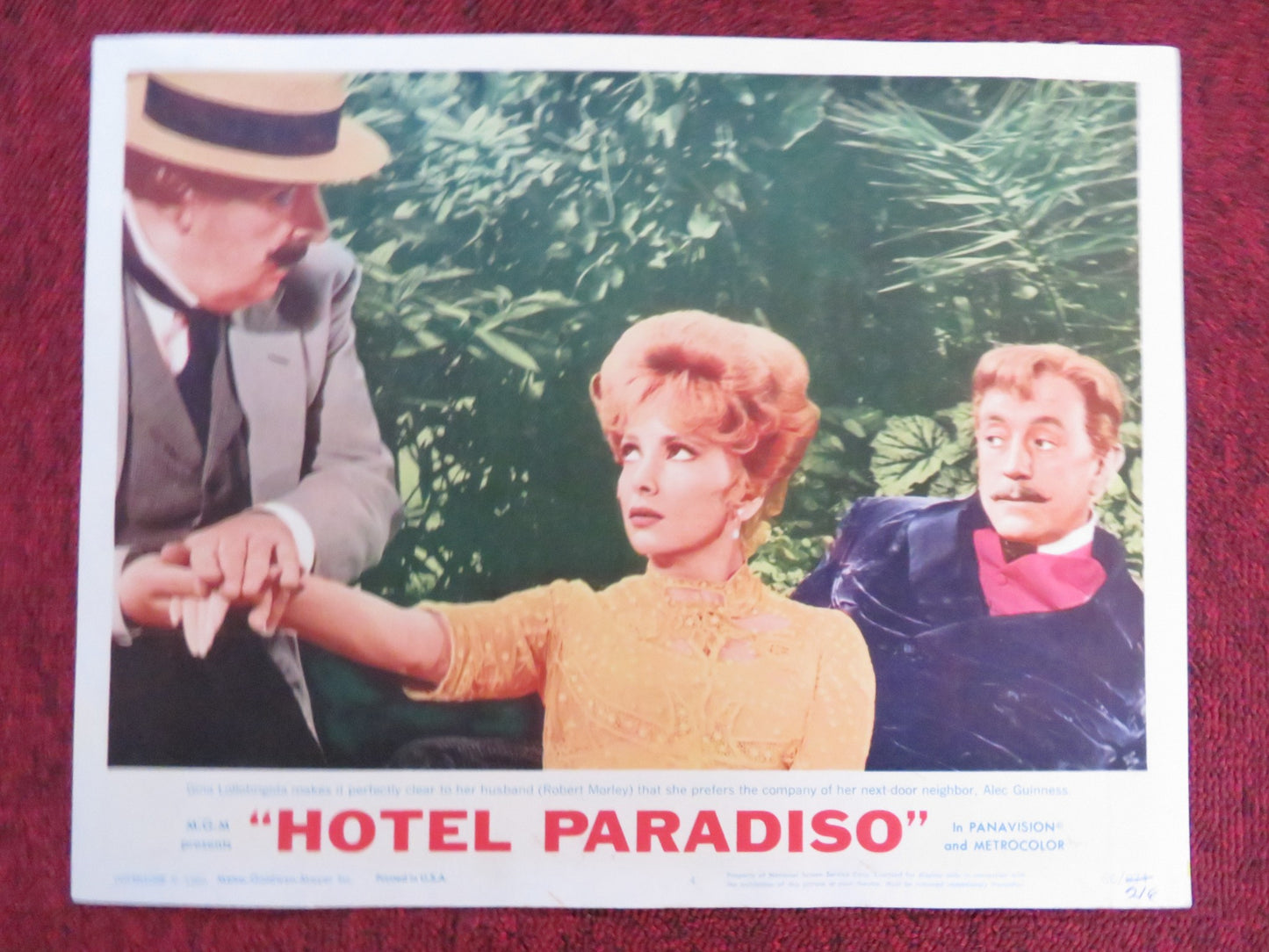 HOTEL PARADISO US LOBBY CARD FULL SET GINA LOLLOBRIGIDA ROBERT MORLEY 1966