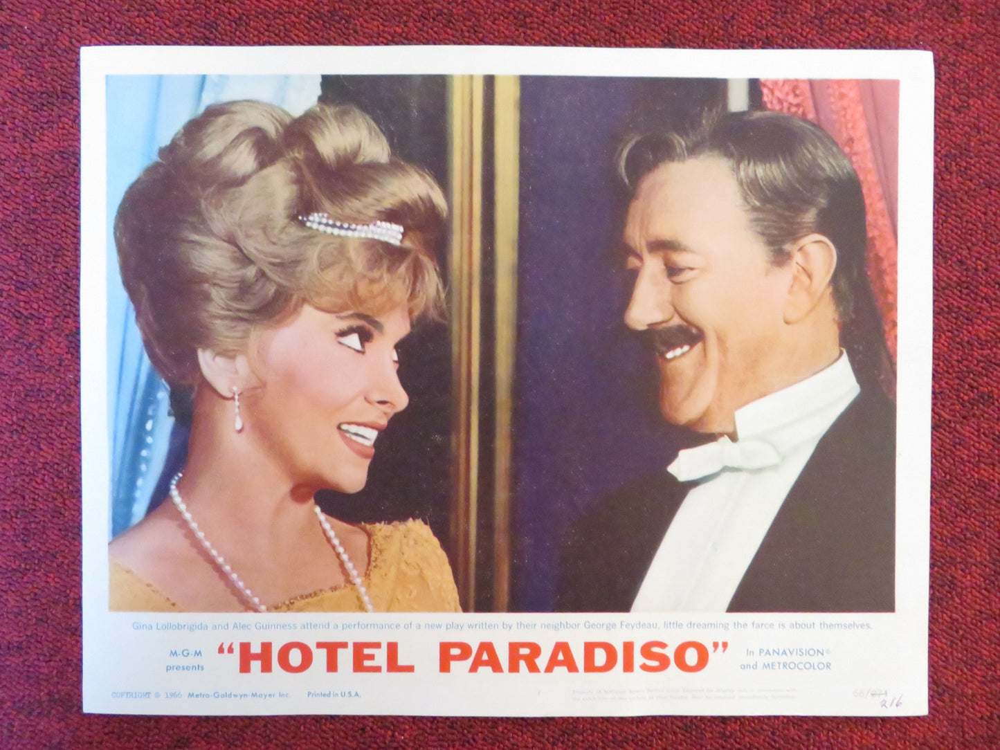 HOTEL PARADISO US LOBBY CARD FULL SET GINA LOLLOBRIGIDA ROBERT MORLEY 1966