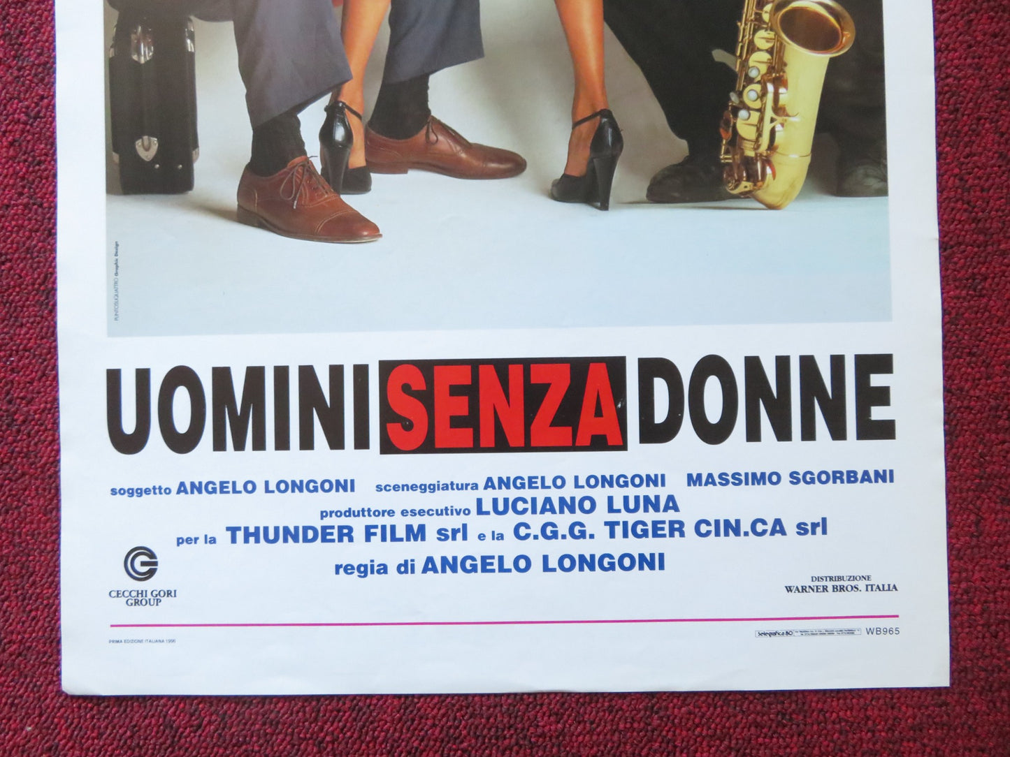 UOMINI SENZA DONNE ITALIAN LOCANDINA POSTER ALESSANDRO GASSMAN 1996