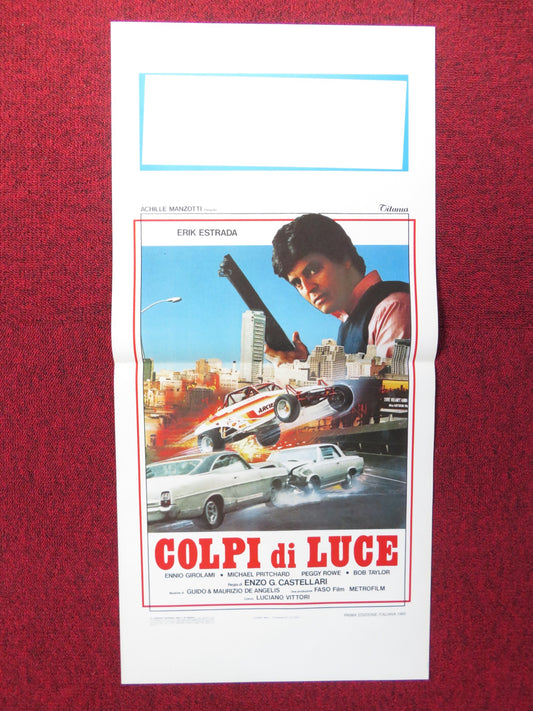 COLPI DI LUCE ITALIAN LOCANDINA POSTER ERIK ESTRADA ENNIO GIROLAMI 1985