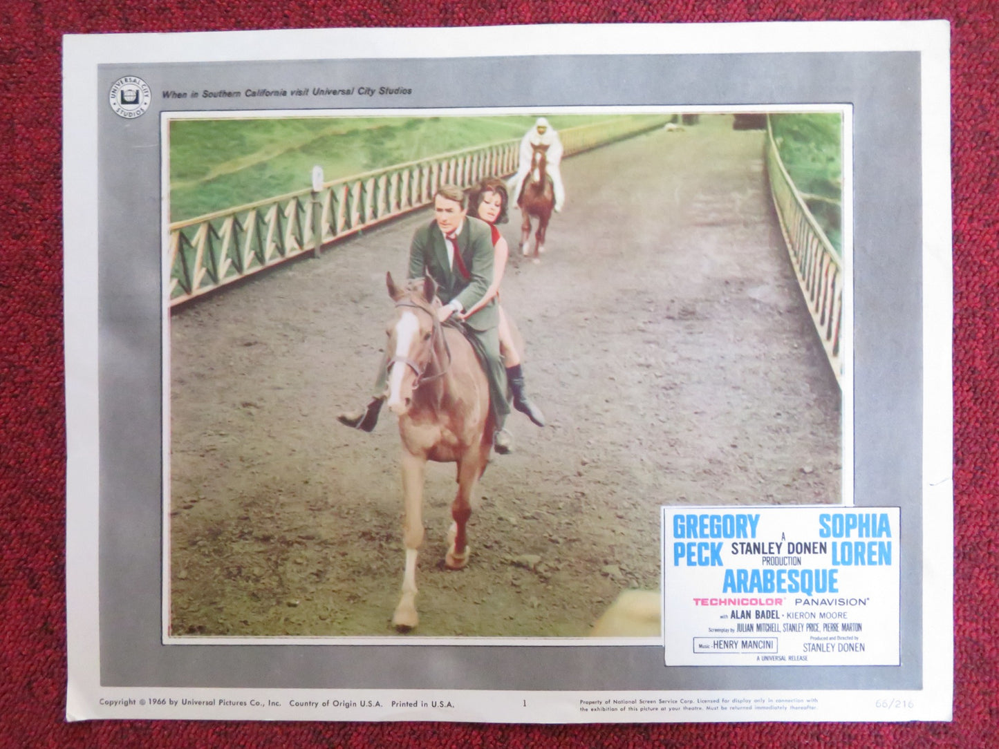 ARABESQUE US LOBBY CARD FULL SET GREGORY PECK SOPHIA LOREN 1966