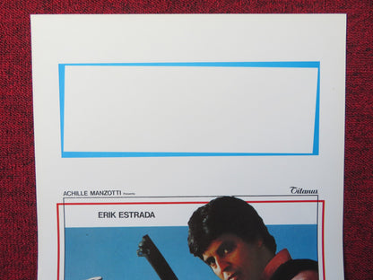 COLPI DI LUCE ITALIAN LOCANDINA POSTER ERIK ESTRADA ENNIO GIROLAMI 1985