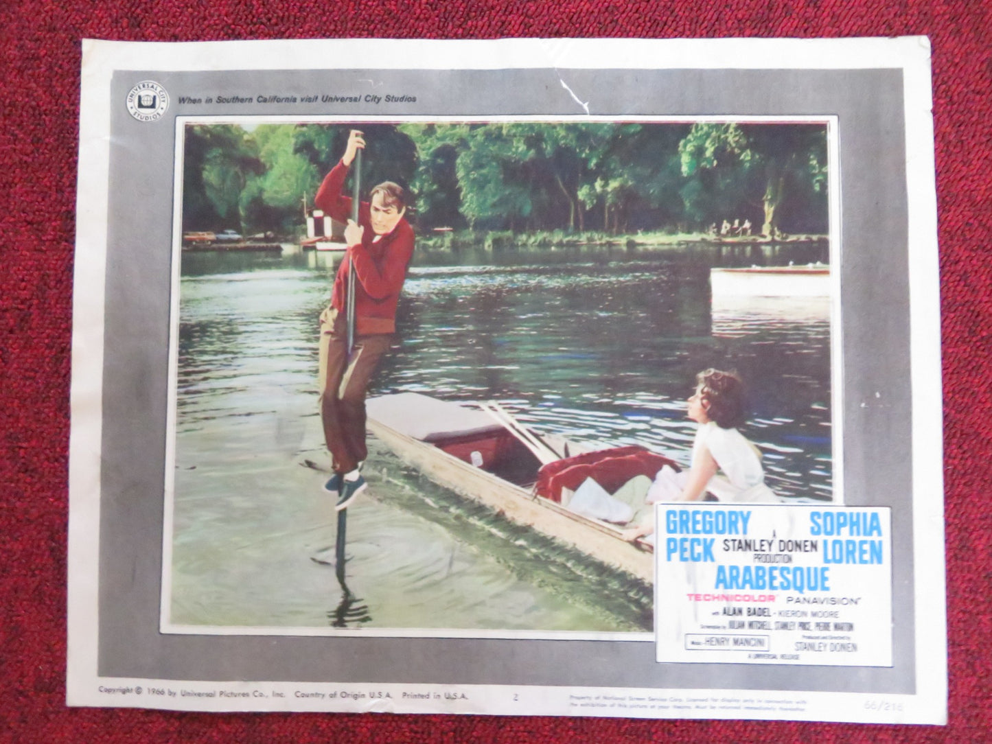 ARABESQUE US LOBBY CARD FULL SET GREGORY PECK SOPHIA LOREN 1966