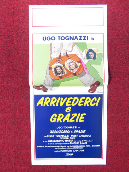 ARRIVEDERCI E GRAZIE ITALIAN LOCANDINA POSTER UGO TOGNAZZI RICKY TOGNAZZI 1988