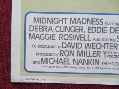 MIDNIGHT MADNESS US HALF SHEET (22"x 28") POSTER DAVID NAUGHTON D. CLINGER 1980