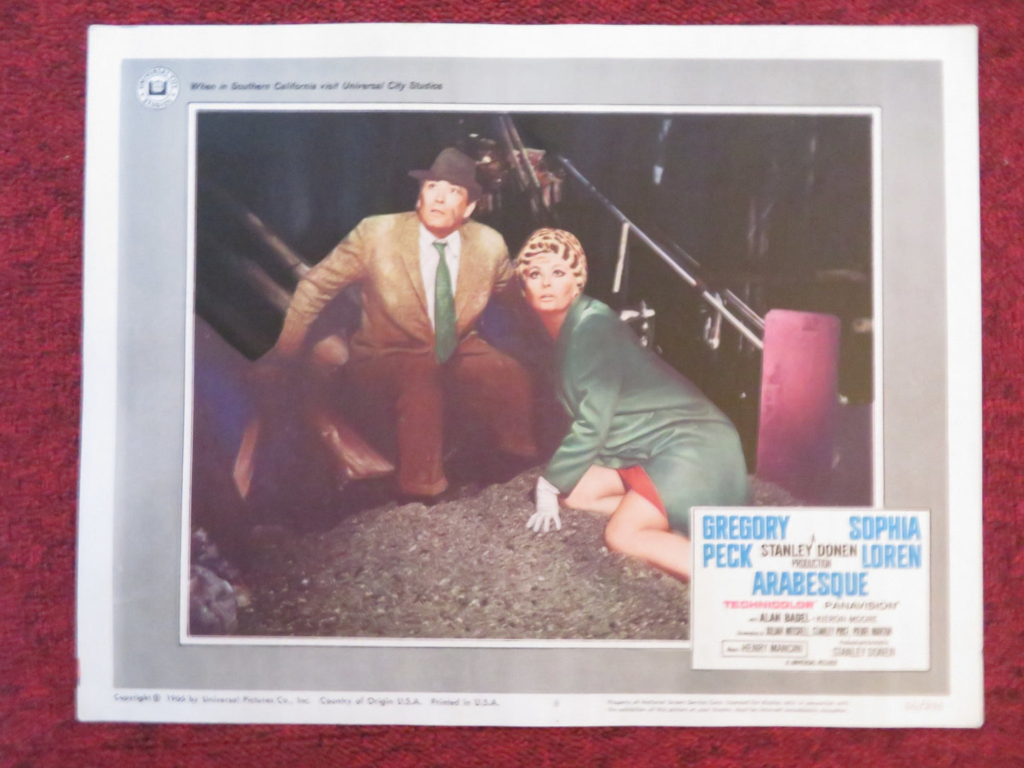 ARABESQUE US LOBBY CARD FULL SET GREGORY PECK SOPHIA LOREN 1966