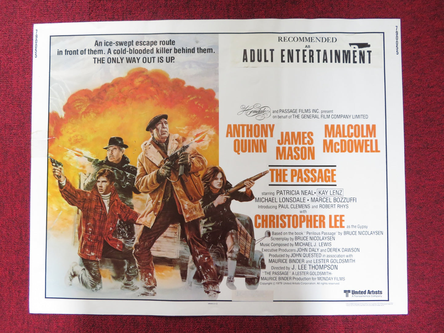 THE PASSAGE US HALF SHEET (22"x 28") POSTER ANTHONY QUINN JAMES MASON 1979