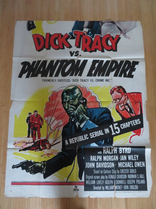 DICK TRACY VS. PHANTOM EMPIRE US 3 SHEET POSTER RALPH BYRD MICHAEL OWEN 1952