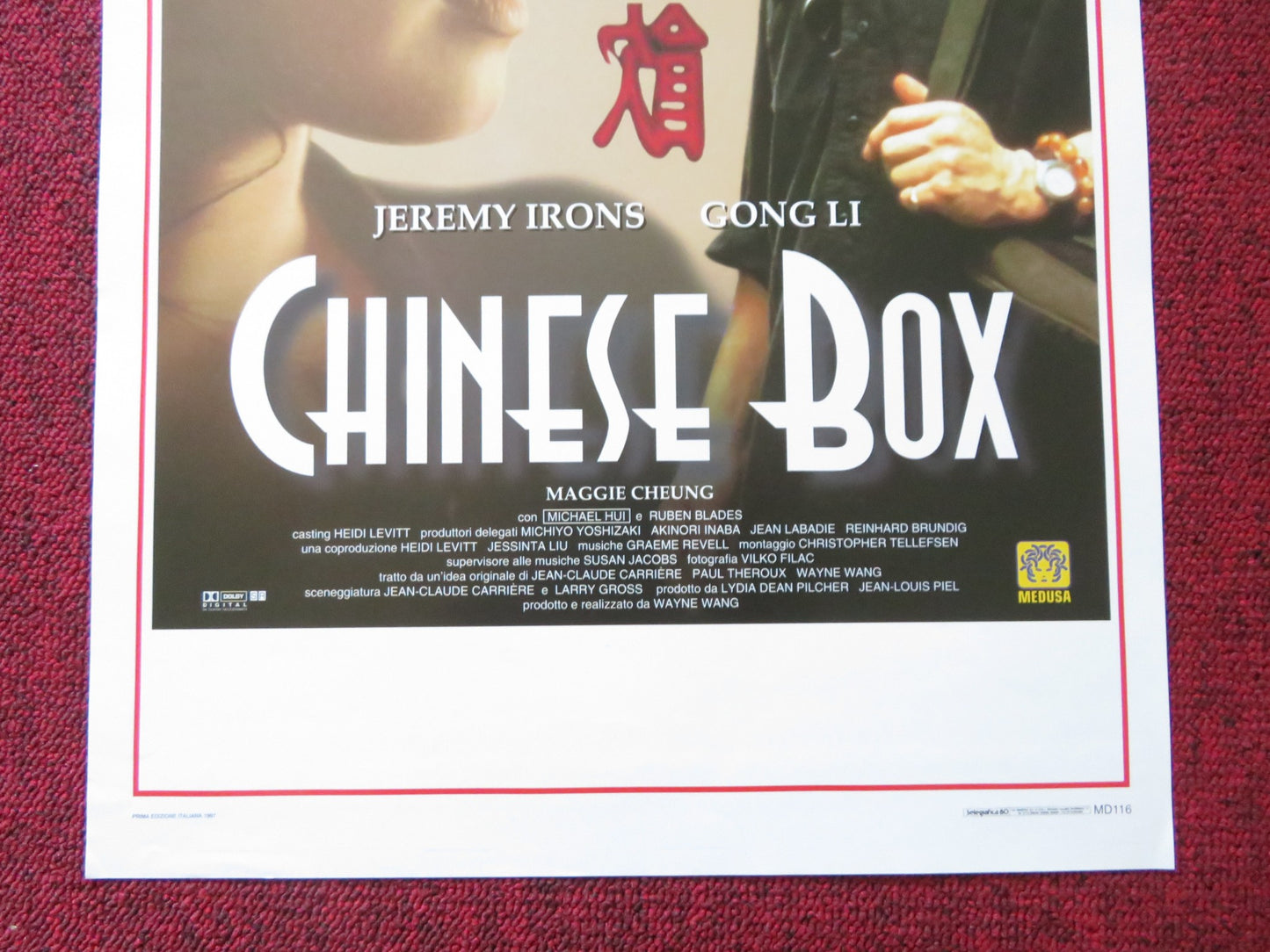 CHINESE BOX ITALIAN LOCANDINA POSTER JEREMY IRONS GONG LI 1997