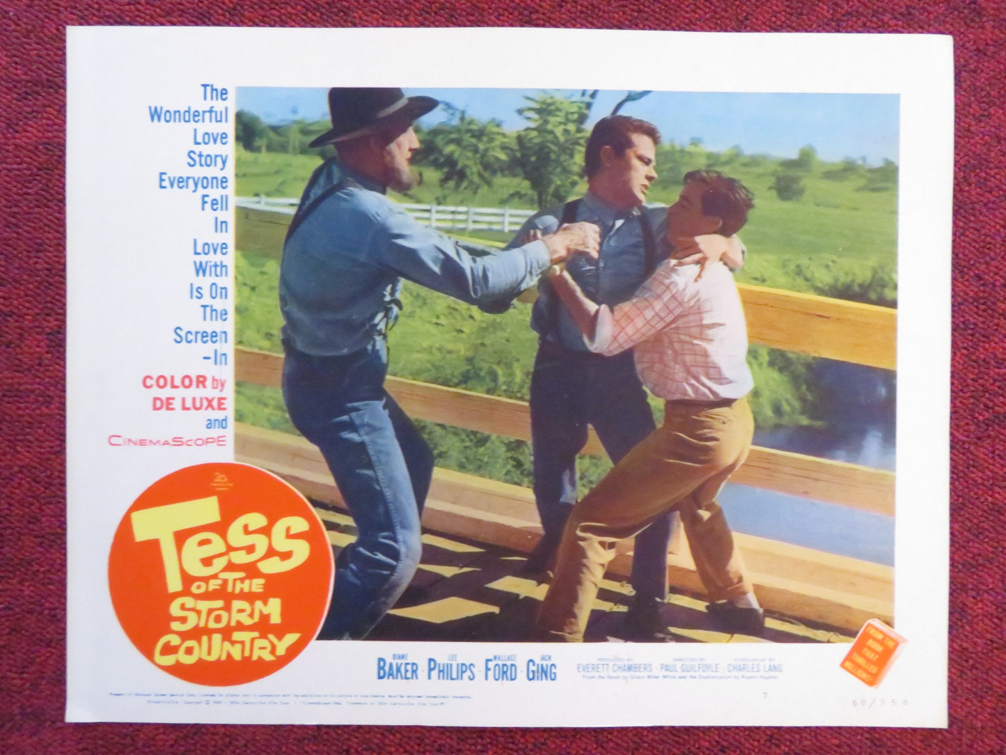 TESS OF THE STORM COUNTRY US LOBBY CARD FULL SET DIANE BAKER LEE PHILIPS 1960