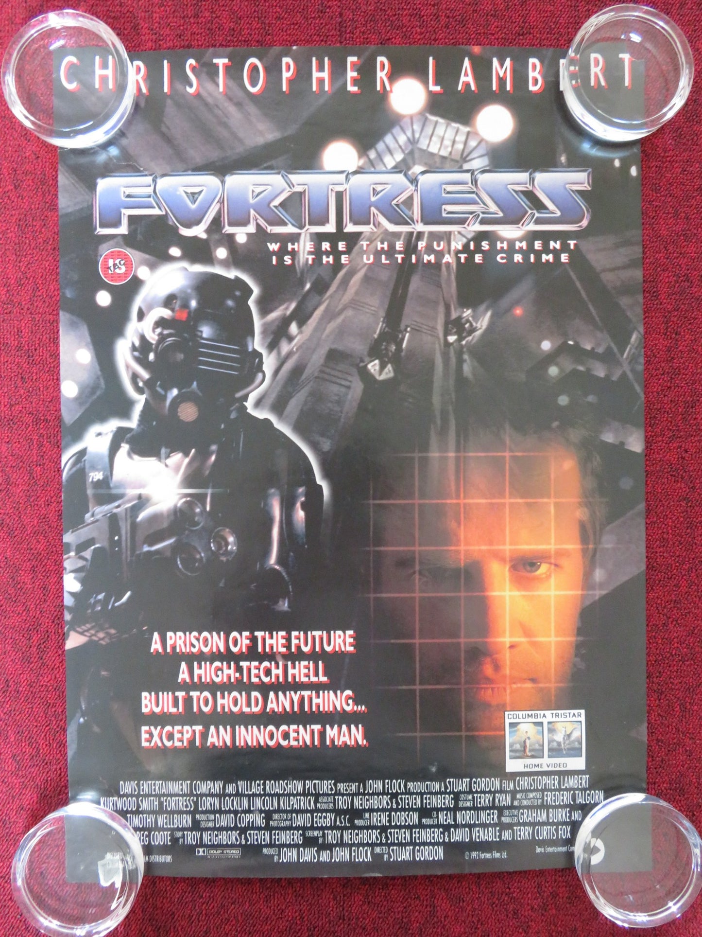 FORTRESS VHS VIDEO POSTER CHRISTOPHER LAMBERT KURTWOOD SMITH 1992