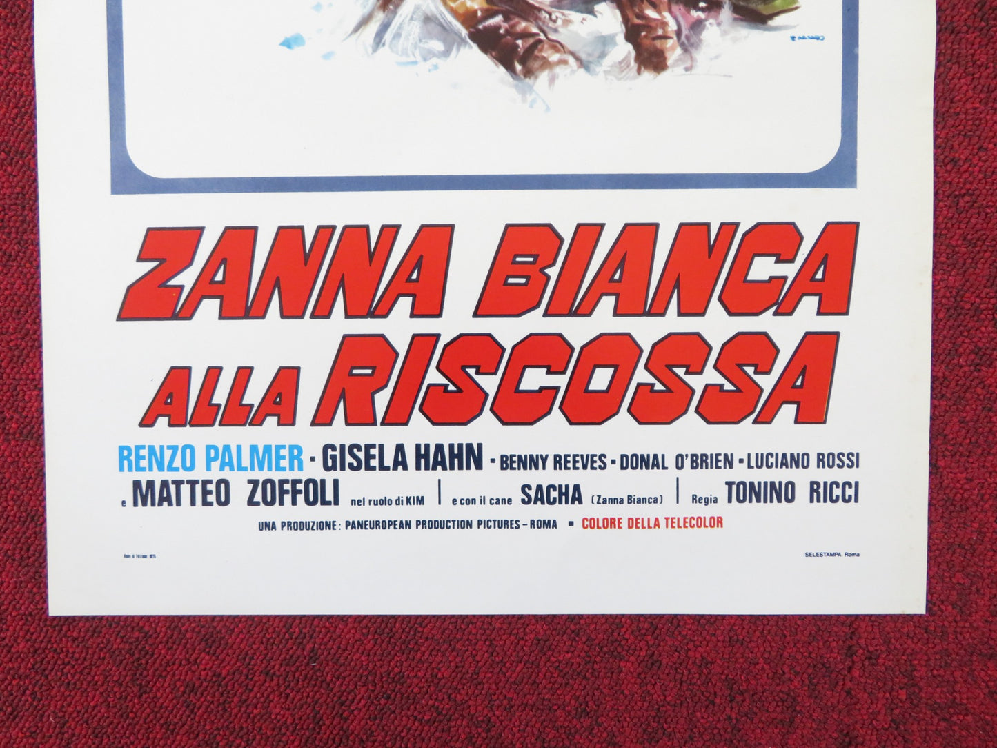 ZANNA BIANCA ALLA RISCOSSA ITALIAN LOCANDINA POSTER HENRY SILVA M. MERLI 1975